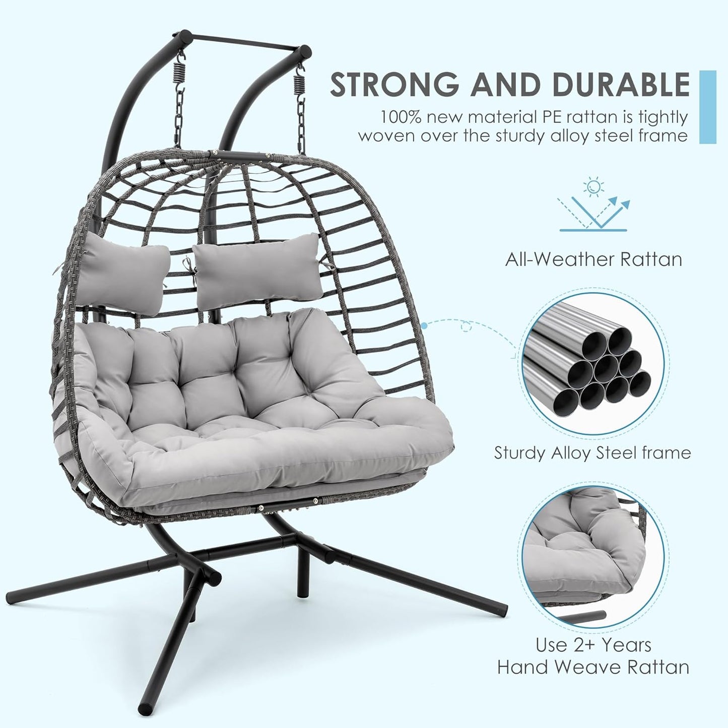 Cozy Double Egg Swing Chair